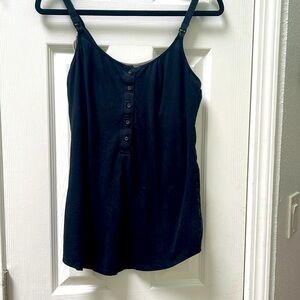 The best and most comfy black maternity and nursing top tank medium